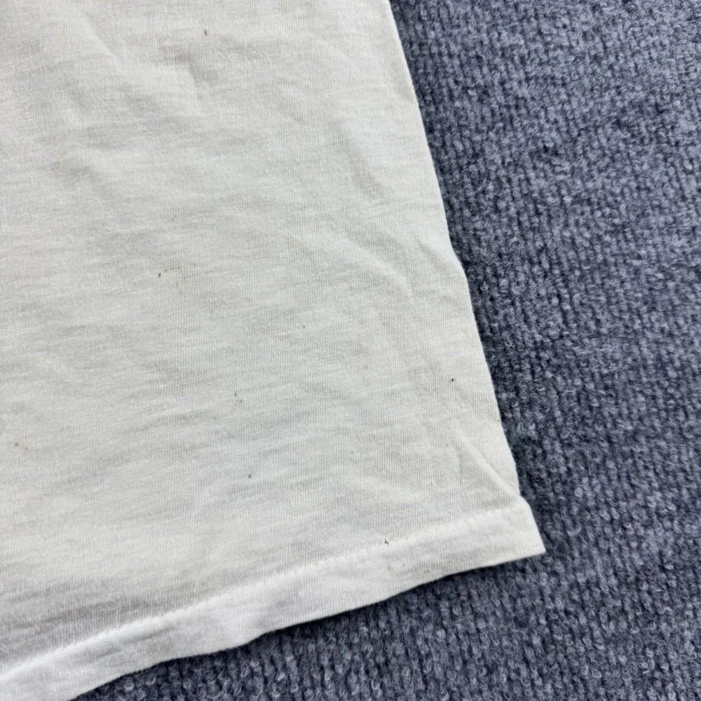 VINTAGE Boats Shirt Men S White Golden Meadow Louisiana Single Stitch 70s *